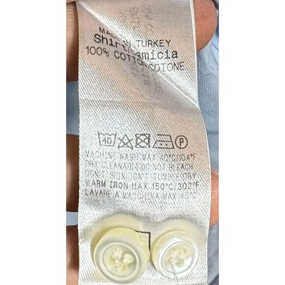 Ermenegildo Zegna Men's regular fit dress shirt size 42 16.5 flight blue - Picture 7 of 9